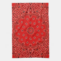 GRILLEN roter Paisley-Westernbandana-Schal-Druck
