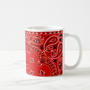 GRILLEN roter Paisley-Westernbandana-Schal Ihr Kaffeetasse