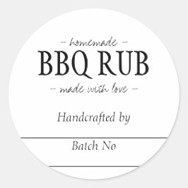 Grillen Rub Barbeque Seasoning Blend Jar Runder Aufkleber