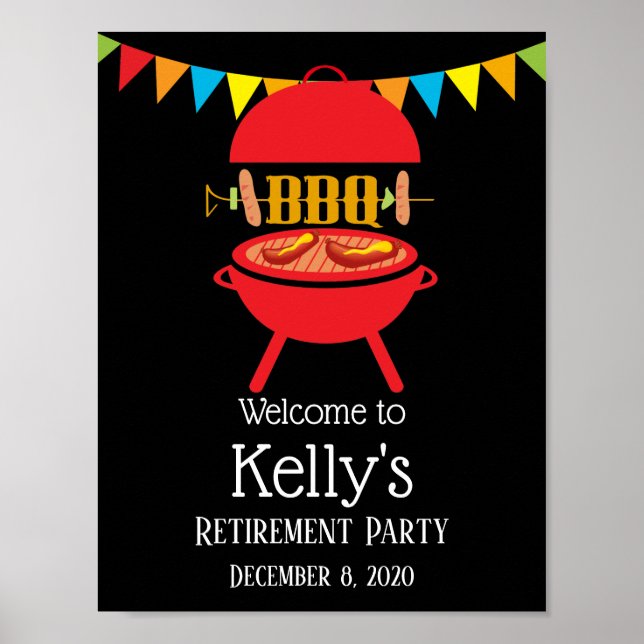 Grillen Ruhestand Party, Grill, Grillen Grill, wil Poster (Vorne)