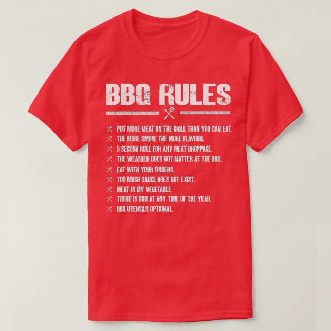 GRILLEN Rules - Barbeque Smoker GRILLEN  T-Shirt (Design vorne)