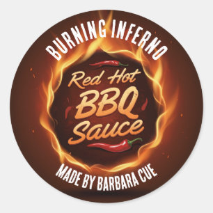 GRILLEN Sauce Runder Aufkleber