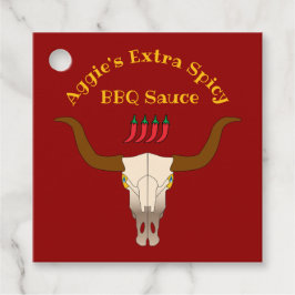 Grillen Sauce von Kuh Skull Geschenkanhänger