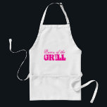 GRILLEN Schürze für Frauen | Königin des Grills<br><div class="desc">GRILLEN Schürze für Frauen | Königin des Grill Barbecue Geschenk für Frauen. Pink-Buchstaben personalisierbar.</div>