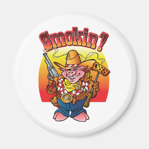 GRILLEN Schwein Smokin'! Magnet