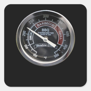 GRILLEN Smoker 225 Grad Temperaturmessung Perfekt Quadratischer Aufkleber