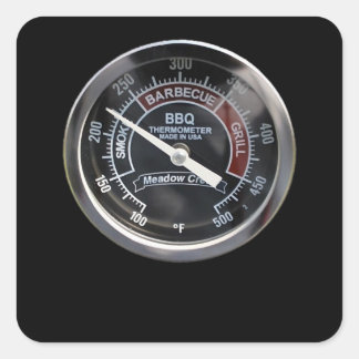 GRILLEN Smoker 225 Grad Temperaturmessung Perfekt Quadratischer Aufkleber