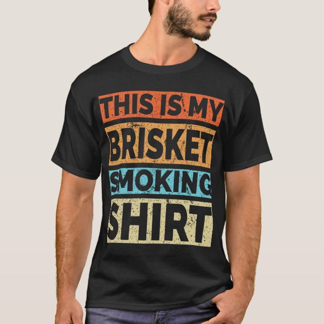 GRILLEN Smoker Das ist mein Brisket-Shirt Retro T-Shirt (Vorderseite)