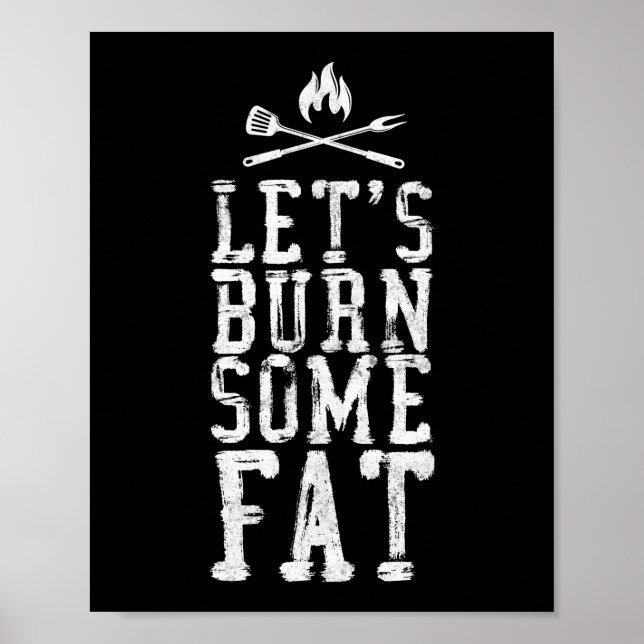 GRILLEN Smoker Lassen Sie uns ein paar fette Fitne Poster (Vorne)