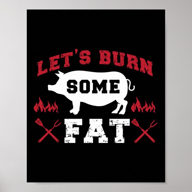 GRILLEN Smoker Lassen Sie uns ein paar fette Fitne Poster (Vorne)