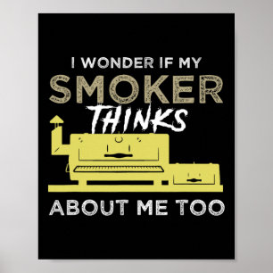 Grillen Smoker Shirt Funny Smoking Grillen Bqin Poster