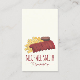 GRILLEN Spare Ribs Pitmaster Barbecue Restaurant Visitenkarte