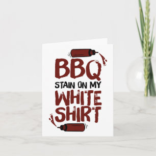 Grillen Stain auf meinem Weiß 1 Karte