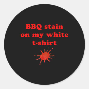 Grillen Stain auf meinem Weiß 2 Runder Aufkleber