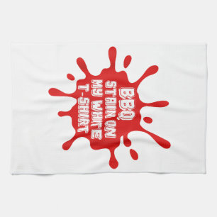 GRILLEN Stain auf meinem weißen T-Shirt Funny Spri Geschirrtuch