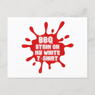GRILLEN Stain auf meinem weißen T-Shirt Funny Spri Postkarte