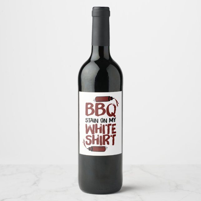 GRILLEN Stain auf meiner White Premium Weinetikett (Vorderseite)