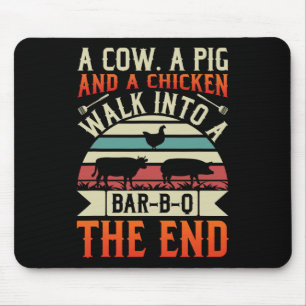 Grillen Summer Grillin Cow Pig Chicken for Men Gra Mousepad