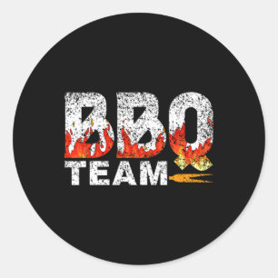Grillen Team Meat Byrbecue Grill Grillen Runder Aufkleber