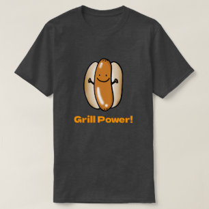 GRILLEN Time Funny Hot Dog Cartoon T-Shirt