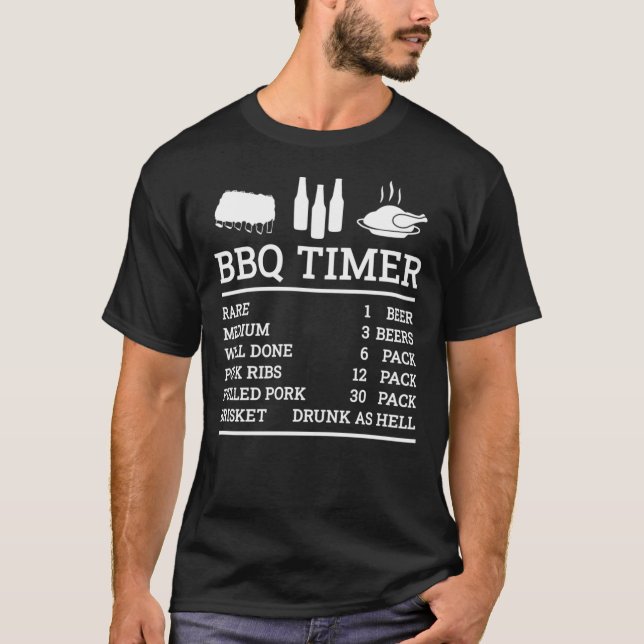 GRILLEN Timer, Beef and Beer, Selten - Mittel - Nu T-Shirt (Vorderseite)
