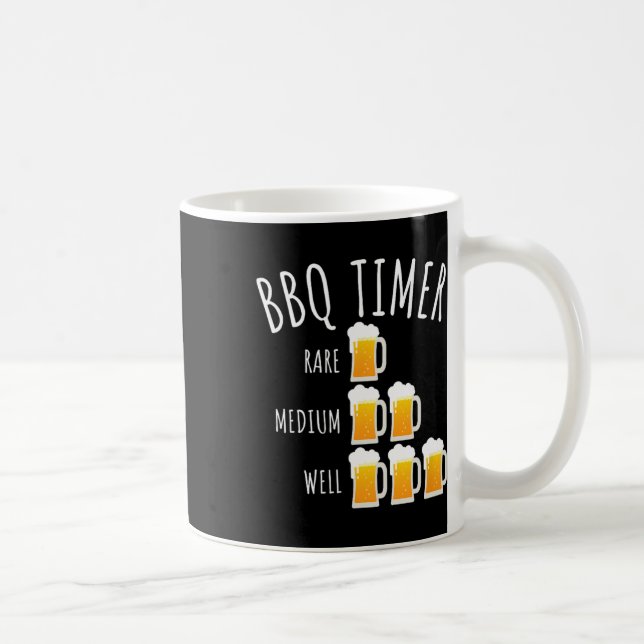 Grillen Timer Beer Drink Funny Grilling Kaffeetasse (Rechts)