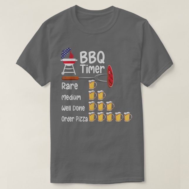 Grillen Timer Grillgrillgrill T-S T-Shirt (Design vorne)