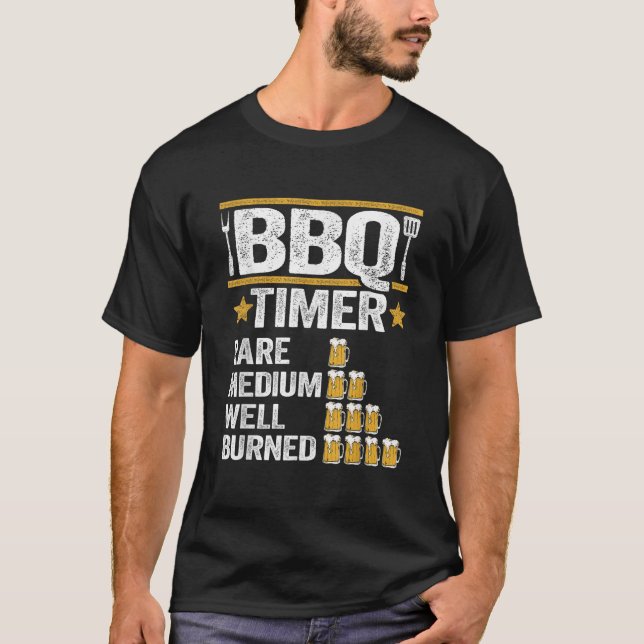 GRILLEN Timer Grilling Barbecue Rauchen Fleisch Fu T-Shirt (Vorderseite)