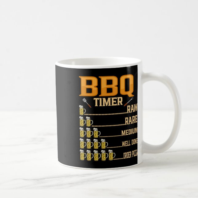 Grillen Timer Raw Seltene Grillliebhaber Kaffeetasse (Rechts)