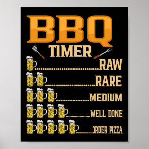Grillen Timer Raw Seltene Grillliebhaber Poster