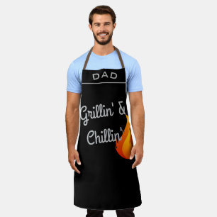 Grillen und Abkühlen am personalisierten Vatertag Schürze
