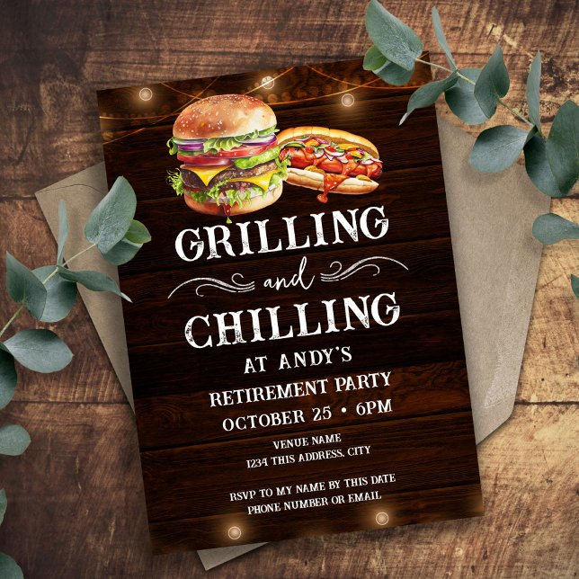 Grillen und Abkühlen Lässiger GRILLEN über das Ren Einladung (Von Creator hochgeladen)