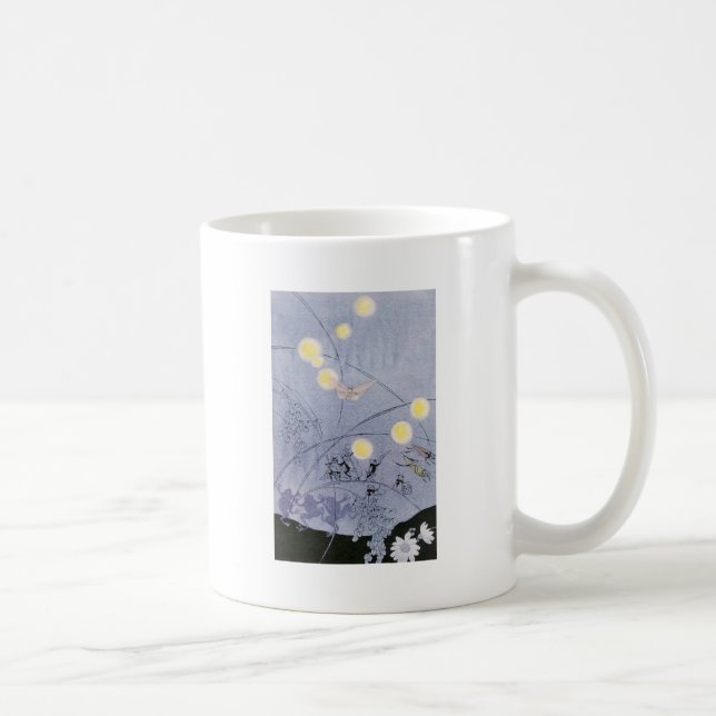 Grillen und Frösche machen Nachtmusik Kaffeetasse (Rechts)