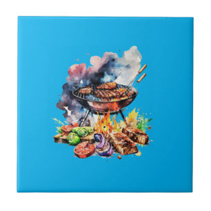 GRILLEN und Grill Fliese