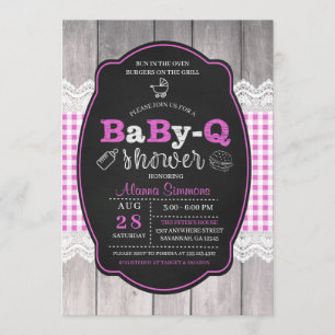 Grillen von Baby Q Baby Shower Einladung