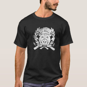 GRILLEN Wappen - getragenes Weiß T-Shirt