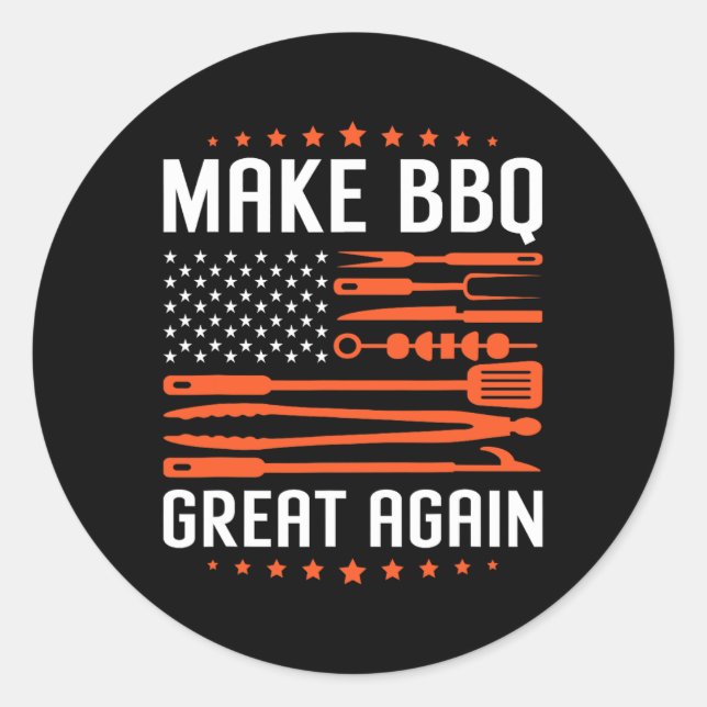 Grillen wieder großartig machen - Trump, der Barbe Runder Aufkleber (Vorderseite)