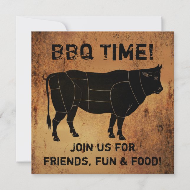 GRILLEN Zeit! Einladung (Vorderseite)
