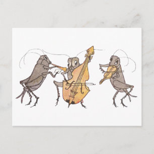 Grillenband mit Horn, Cello & Violine Postkarte