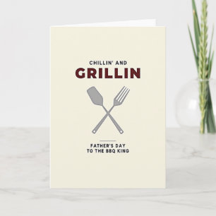 Grillende Väter Tag Grußkarte Karte