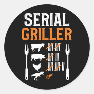Griller Bbq-Serie Runder Aufkleber