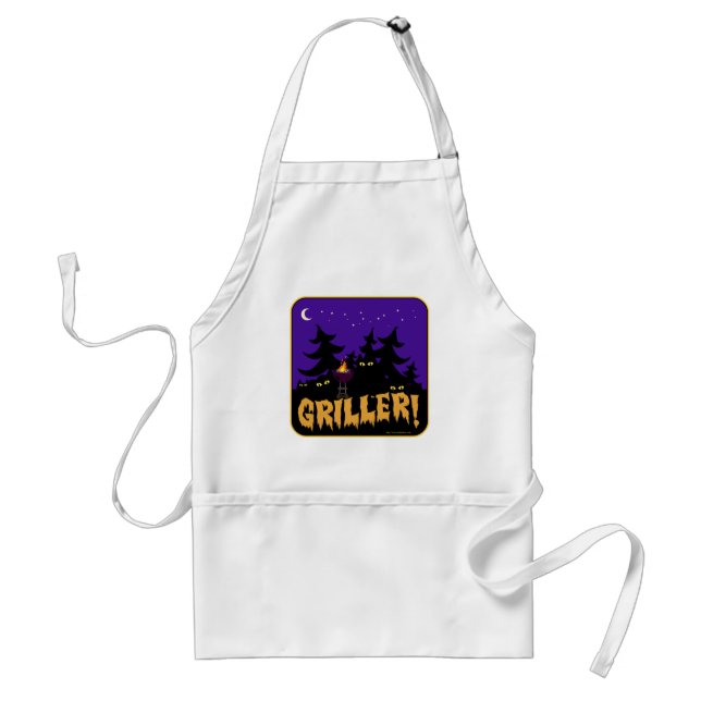 Griller Funny Horror Film GRILLEN Illustration Schürze (Vorne)
