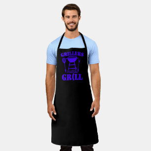 Griller grillen Bratwurst Blau Schürze