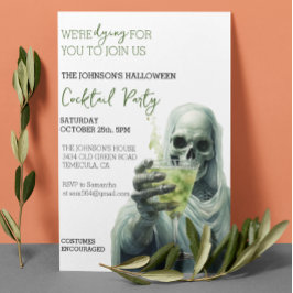Griller Sensenmann Cocktail Halloween-Party Wasser Einladung