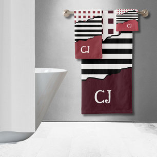 Grilles Paraphe Noir, Blanc, Rouge