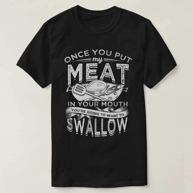 Grillgrill Grillfleisch Männer Räuchergrill Sm T-Shirt (Design vorne)