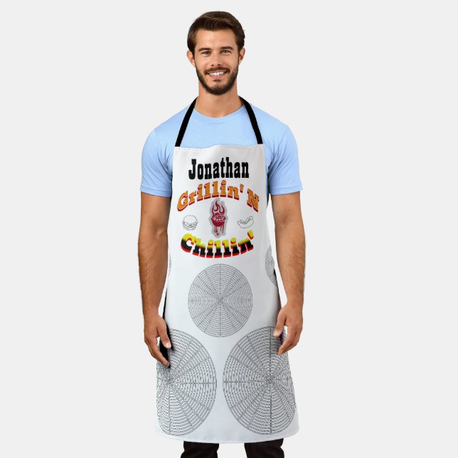 Grillin' N Chillin' Personalisiert Ihren eigenen N Schürze (Getragen)