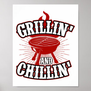 Grillin und Chillin - 4. Juli Hamburger Grilli Poster