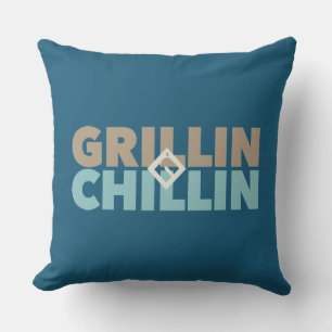 Grillin' und Chillin' Personalisiert Kissen