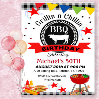 Grillin und Chillin zum Geburtstag Einladung